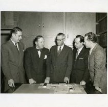 Eric Colbert, George Temple, Reeve of Sarnia Township, William Moon, and Doug Paisley